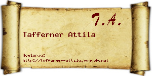 Tafferner Attila névjegykártya