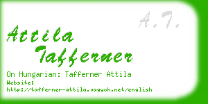 attila tafferner business card